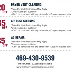 911 Dryer Vent Cleaning The Colony TX